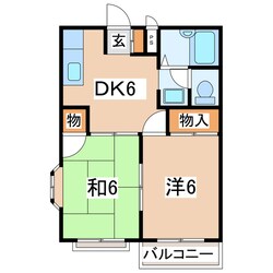 郡山駅 バス26分  大槻中学校バス停下車：停歩6分 2階の物件間取画像